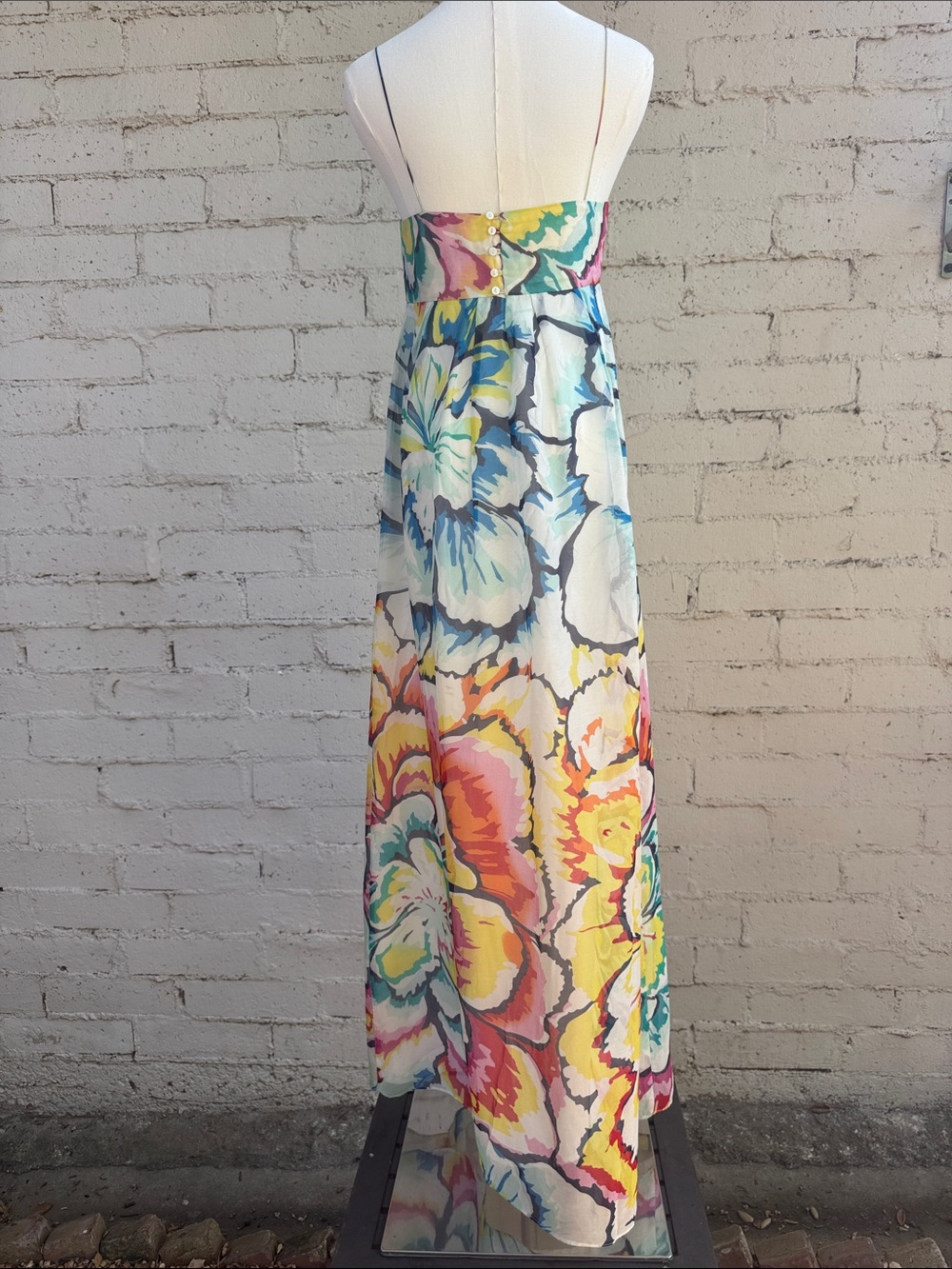 ✨ RARE✨ Zara 100% Silk Floral Maxi Dress Multicolor Size S - Picture 6 of 17